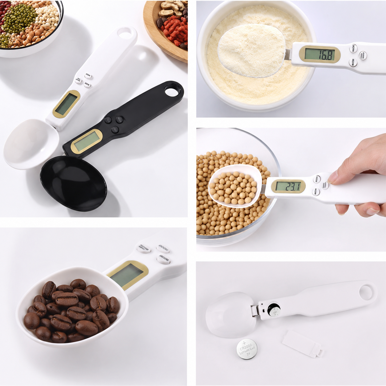 LCD Digital Kitchen Scale & Measuring Spoon