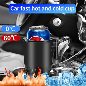 2-in-1 Car Heating & Cooling Cup - 12V Smart Cup Holder with Digital Temperature Display