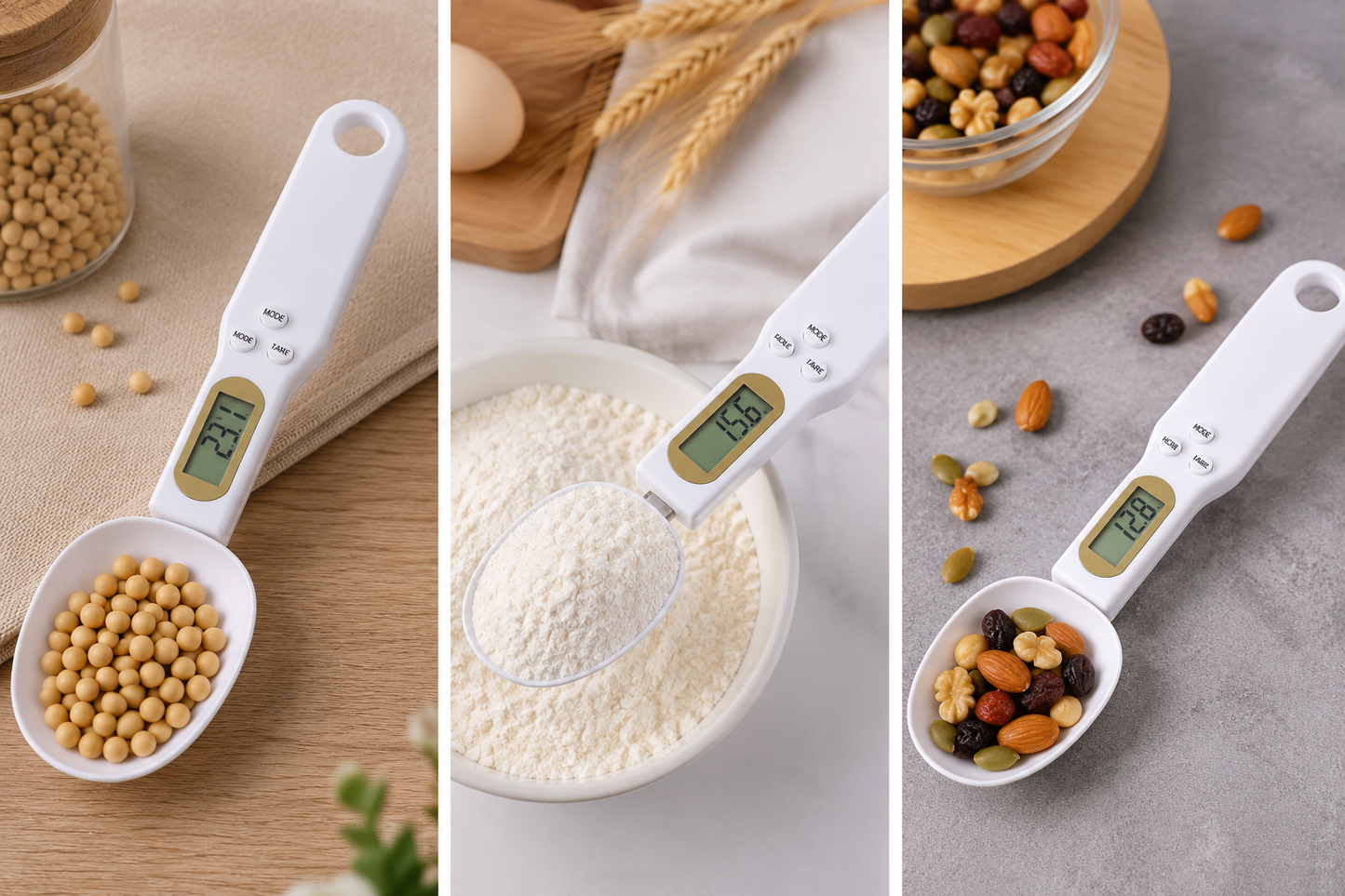 LCD Digital Kitchen Scale & Measuring Spoon