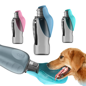 800ml Dogs Water Bottle - Portable Leakproof Pet Foldable Drinking Bowl